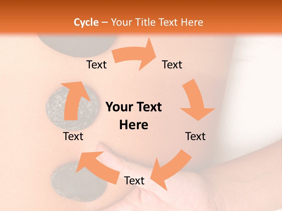 A Woman's Back With Stones On It PowerPoint Template