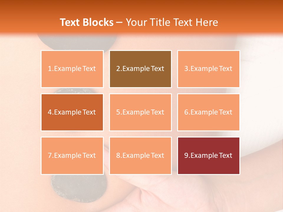 A Woman's Back With Stones On It PowerPoint Template