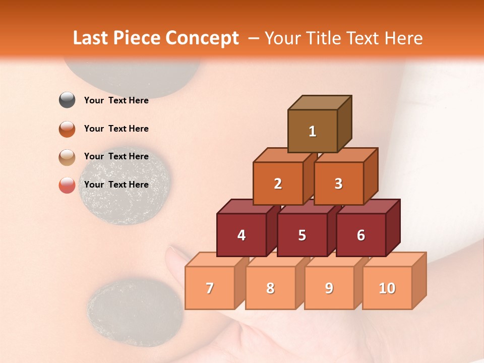 A Woman's Back With Stones On It PowerPoint Template