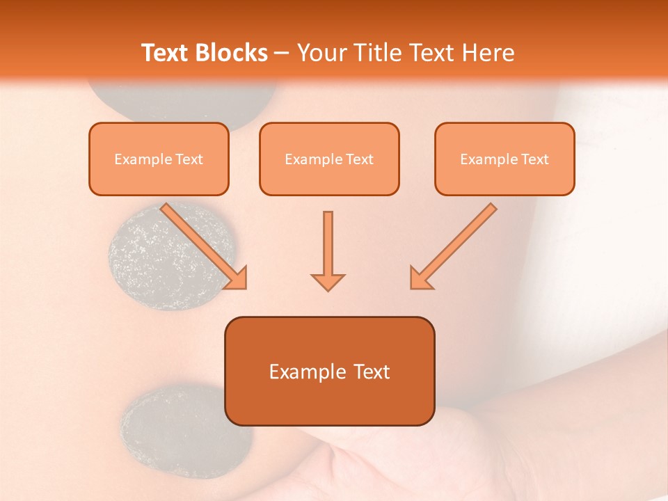 A Woman's Back With Stones On It PowerPoint Template