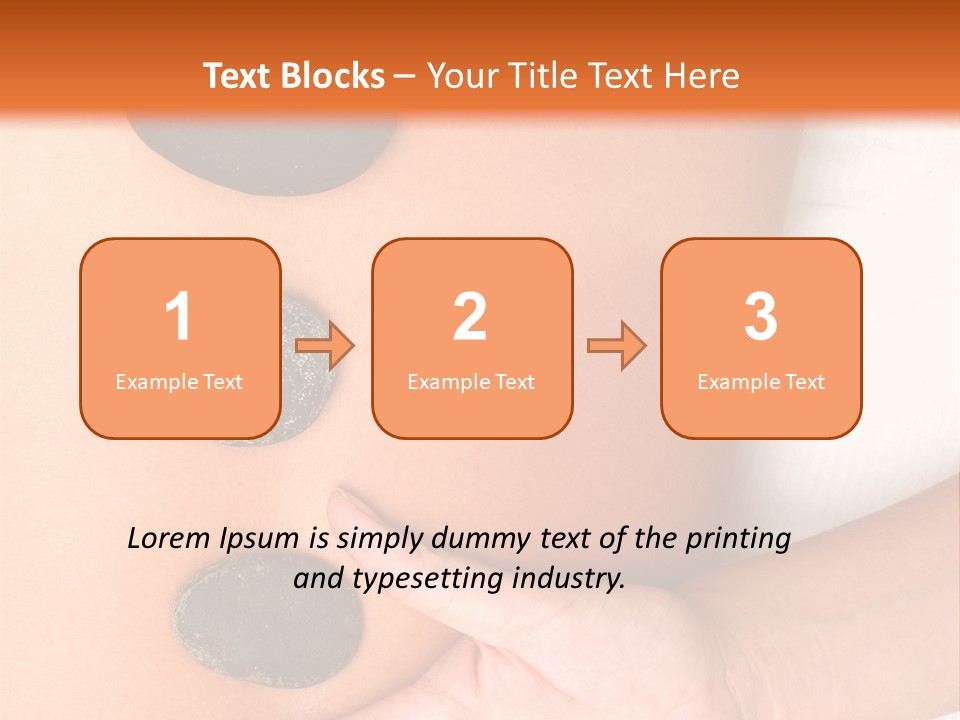 A Woman's Back With Stones On It PowerPoint Template