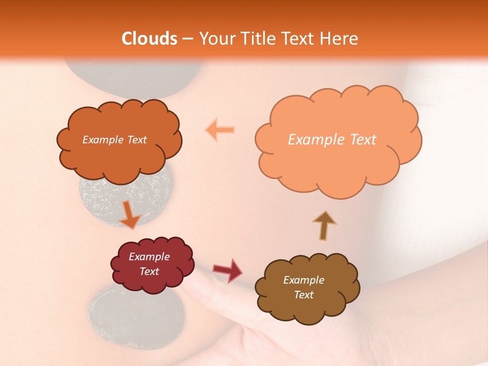 A Woman's Back With Stones On It PowerPoint Template