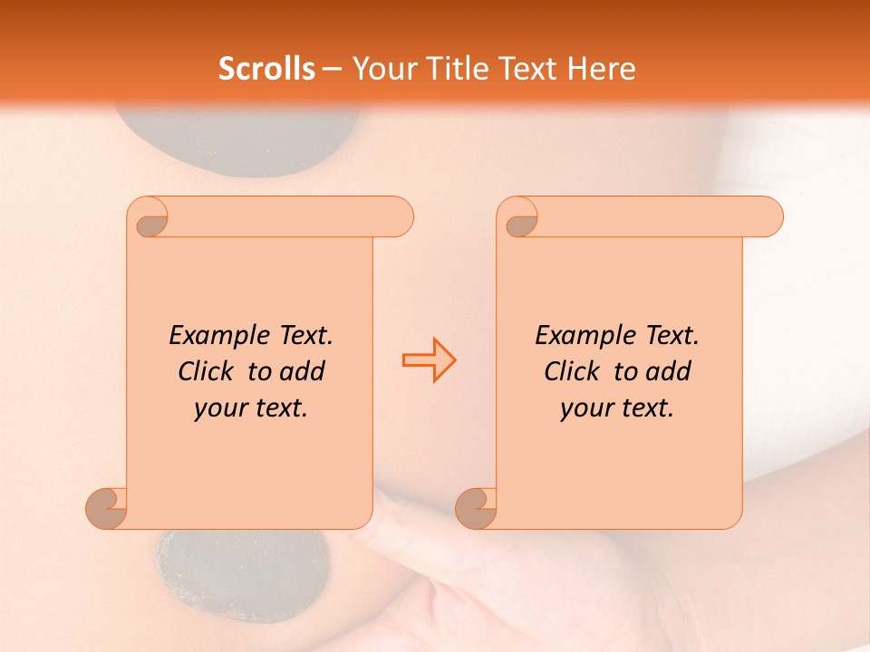 A Woman's Back With Stones On It PowerPoint Template