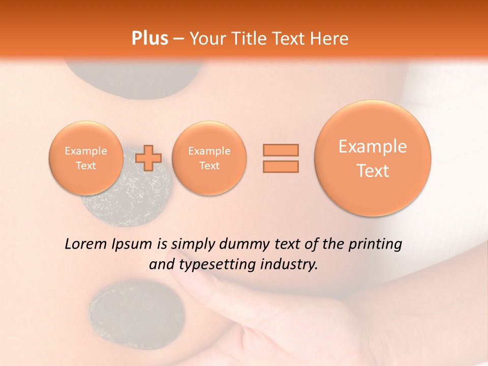 A Woman's Back With Stones On It PowerPoint Template