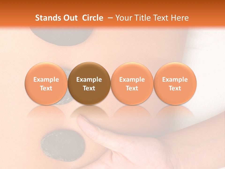 A Woman's Back With Stones On It PowerPoint Template