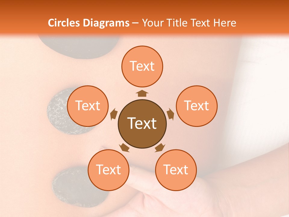 A Woman's Back With Stones On It PowerPoint Template