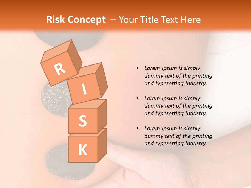 A Woman's Back With Stones On It PowerPoint Template