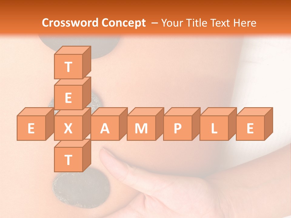 A Woman's Back With Stones On It PowerPoint Template