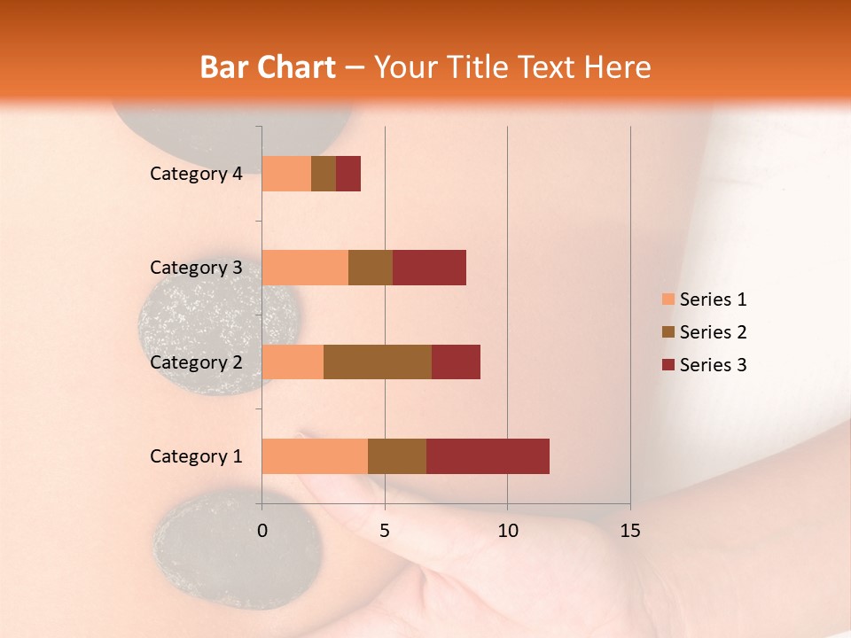 A Woman's Back With Stones On It PowerPoint Template