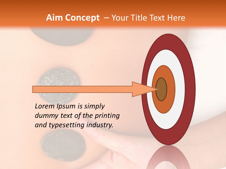 A Woman's Back With Stones On It PowerPoint Template