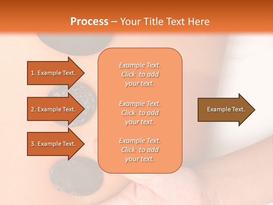 A Woman's Back With Stones On It PowerPoint Template