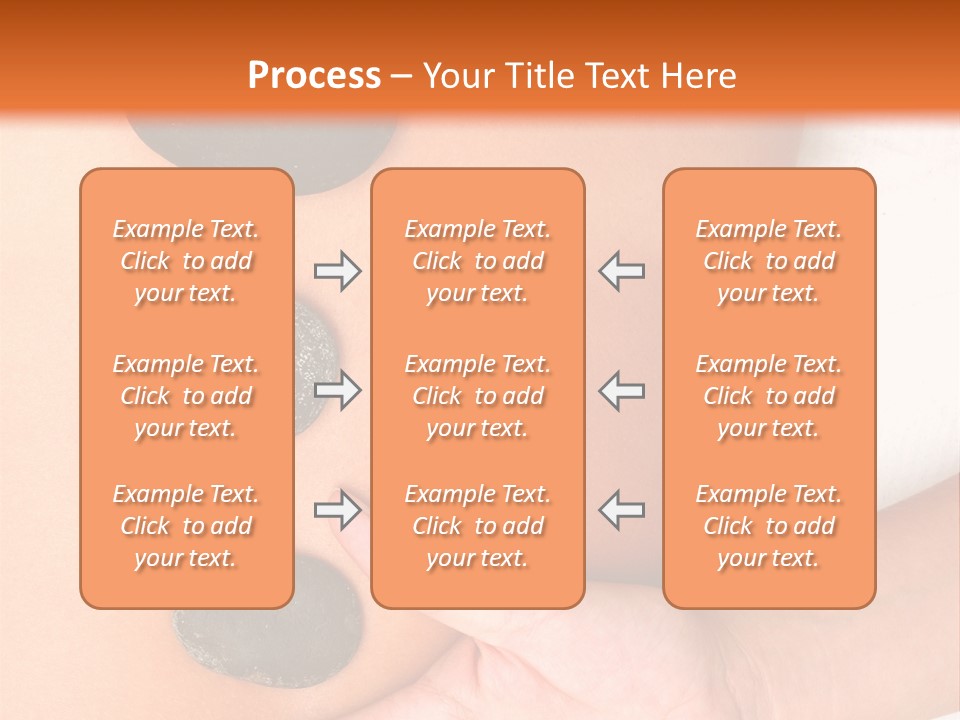 A Woman's Back With Stones On It PowerPoint Template