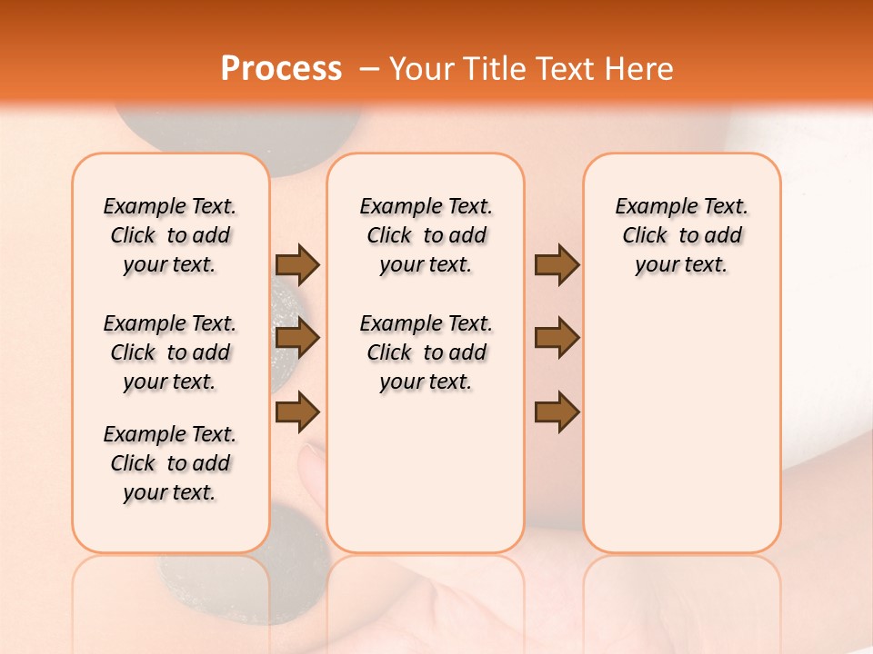A Woman's Back With Stones On It PowerPoint Template