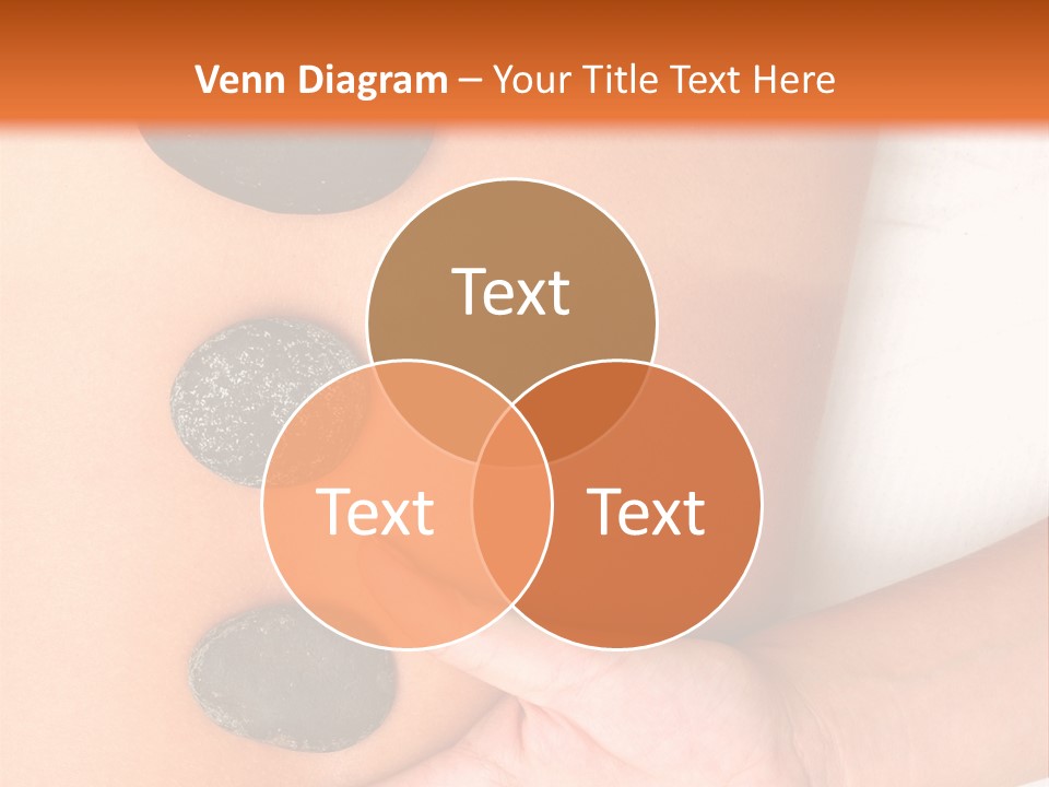 A Woman's Back With Stones On It PowerPoint Template