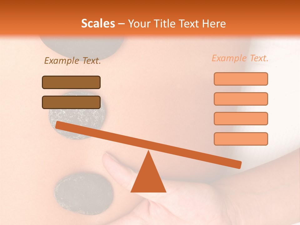 A Woman's Back With Stones On It PowerPoint Template