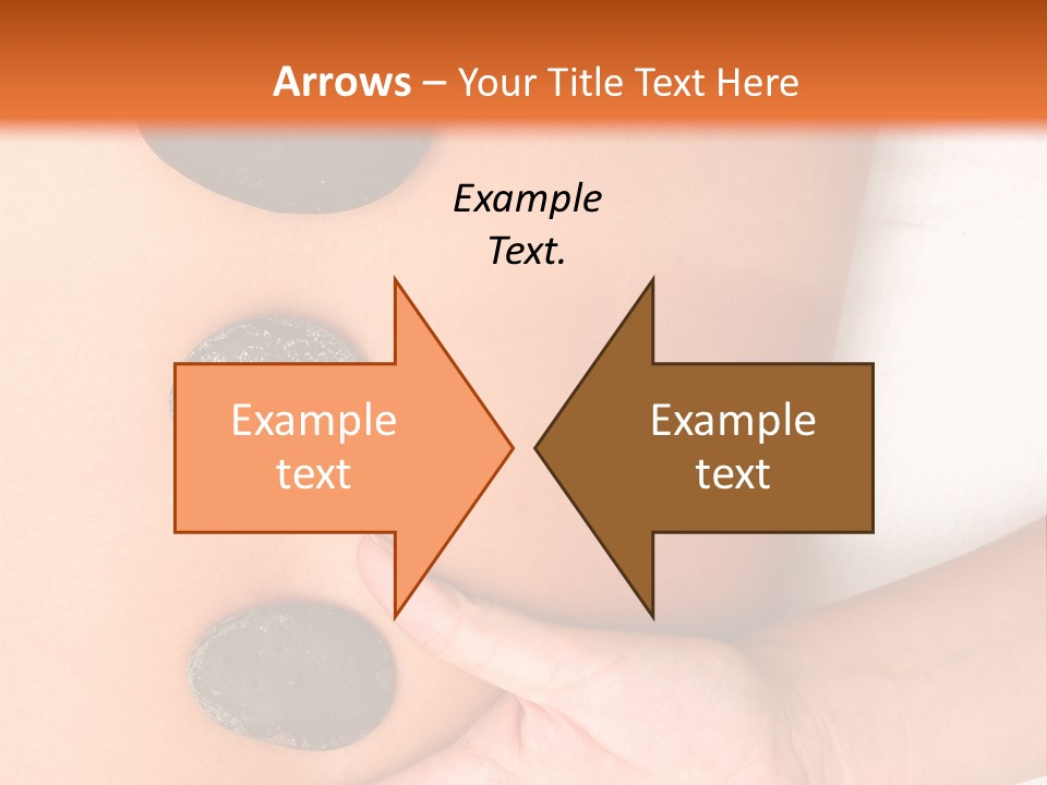 A Woman's Back With Stones On It PowerPoint Template