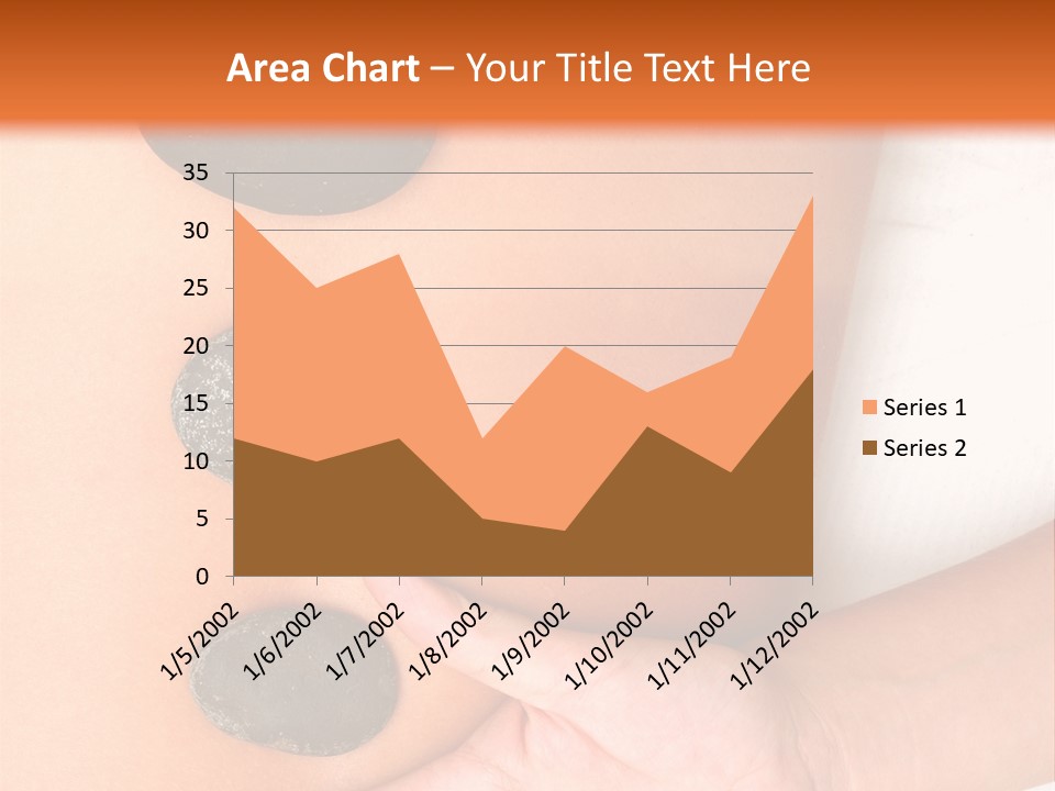 A Woman's Back With Stones On It PowerPoint Template