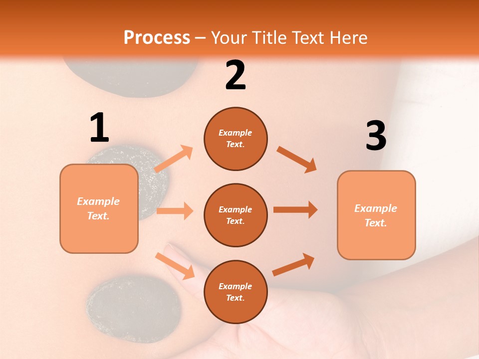 A Woman's Back With Stones On It PowerPoint Template