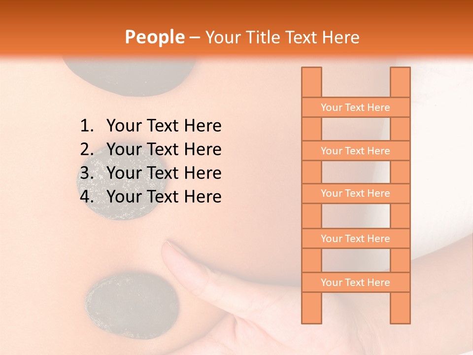 A Woman's Back With Stones On It PowerPoint Template