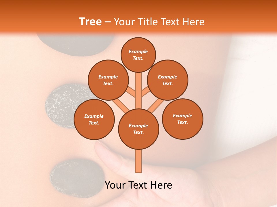 A Woman's Back With Stones On It PowerPoint Template
