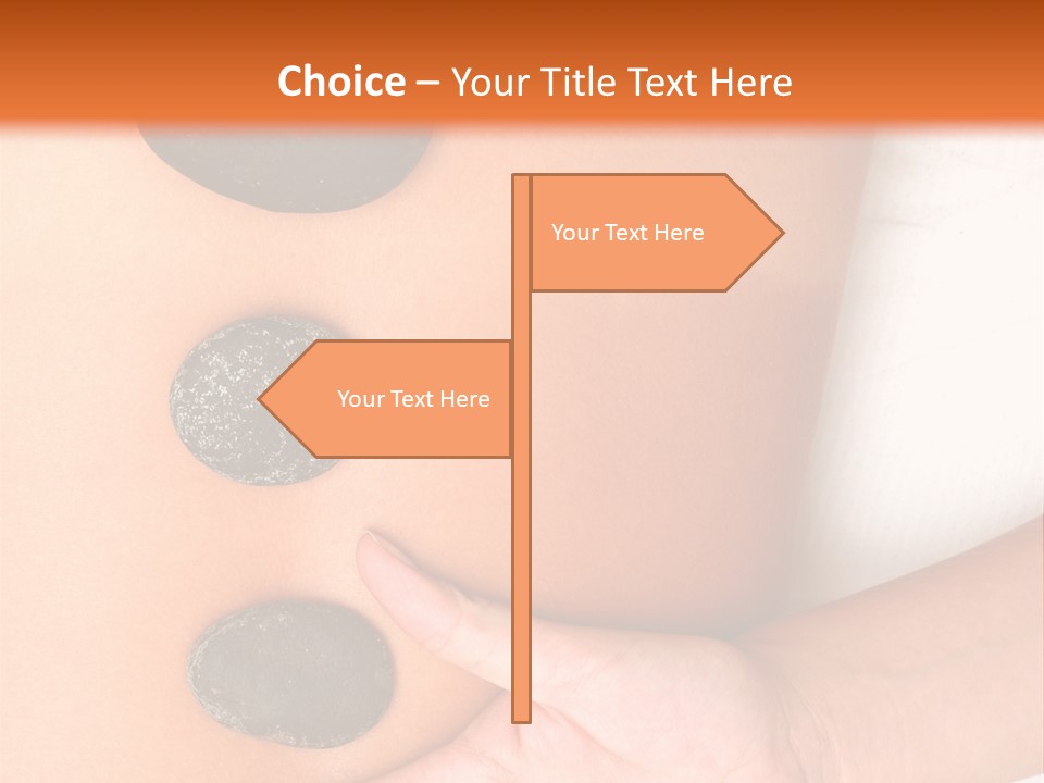 A Woman's Back With Stones On It PowerPoint Template