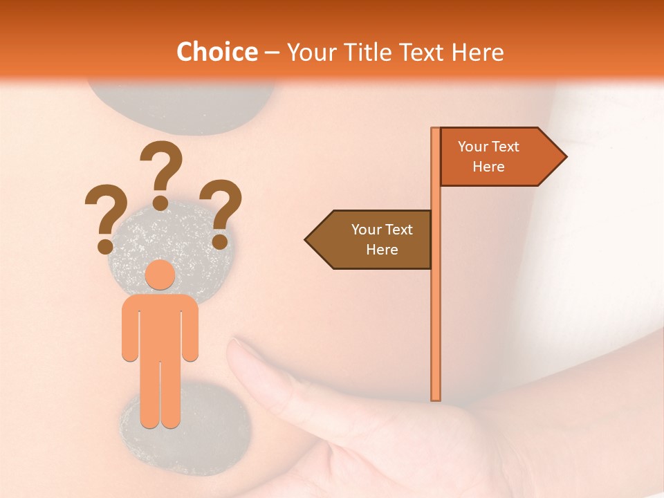 A Woman's Back With Stones On It PowerPoint Template