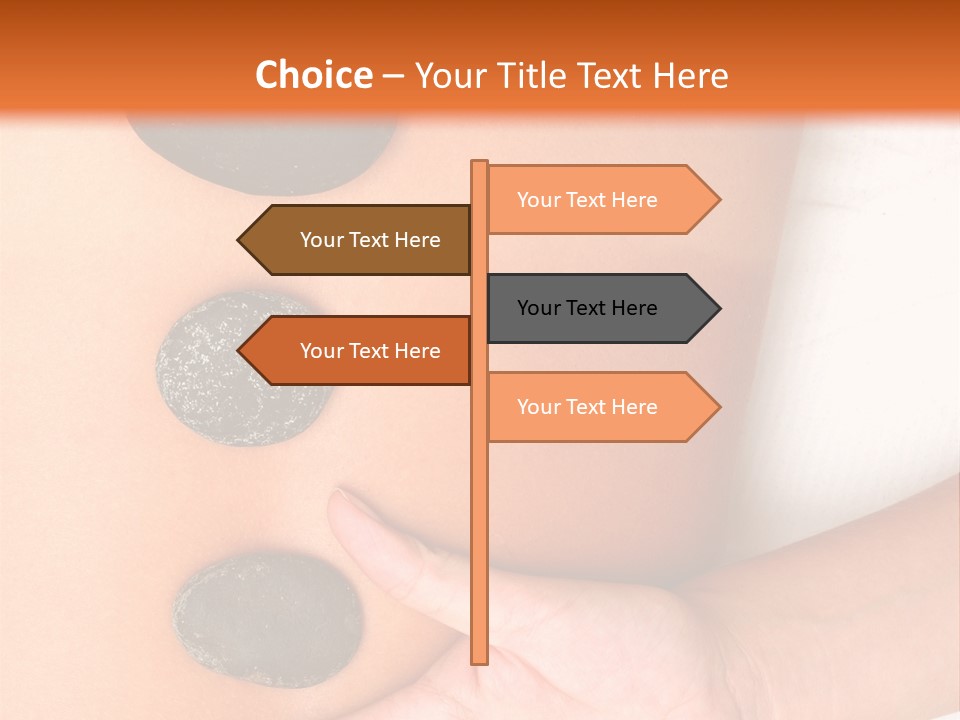 A Woman's Back With Stones On It PowerPoint Template