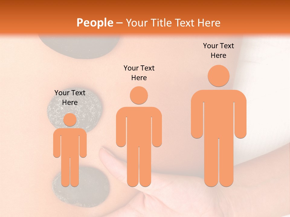 A Woman's Back With Stones On It PowerPoint Template