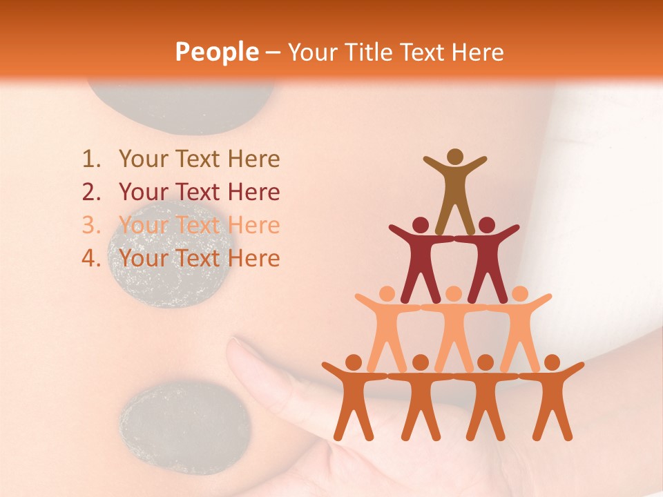 A Woman's Back With Stones On It PowerPoint Template