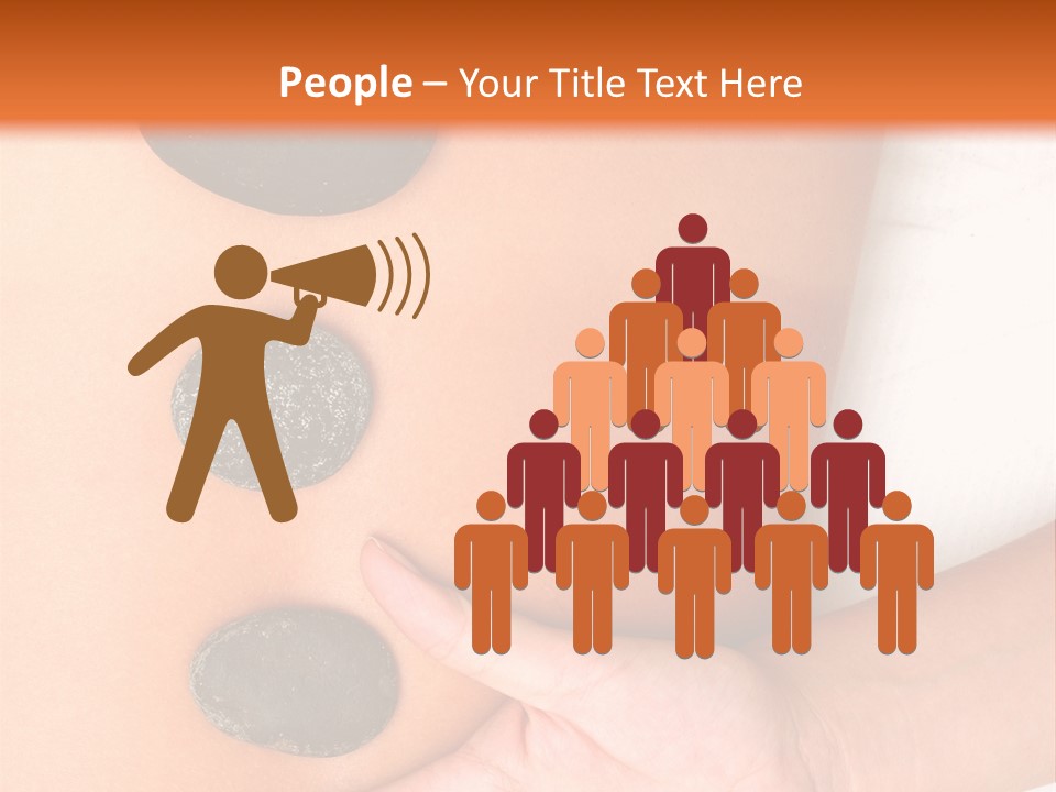 A Woman's Back With Stones On It PowerPoint Template