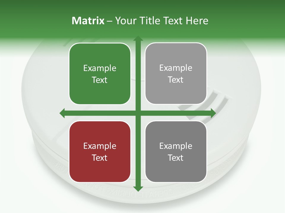 A White Smoke Detector On A White Background PowerPoint Template