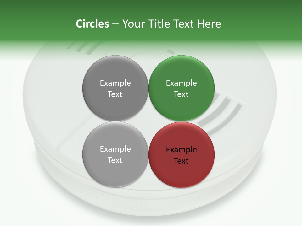 A White Smoke Detector On A White Background PowerPoint Template