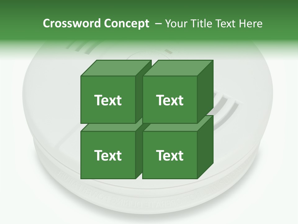 A White Smoke Detector On A White Background PowerPoint Template