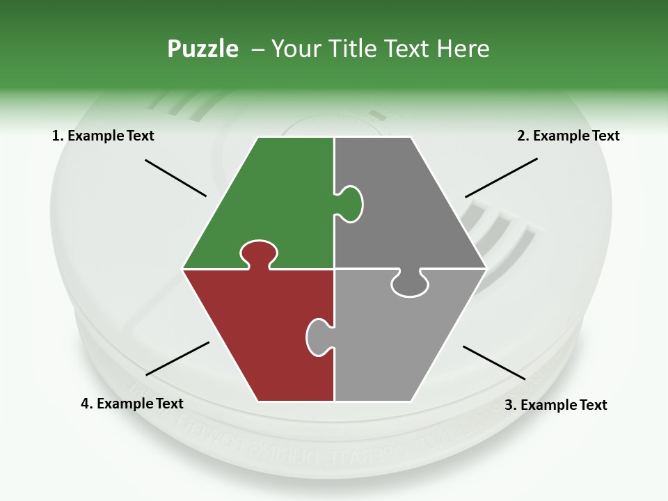 A White Smoke Detector On A White Background PowerPoint Template