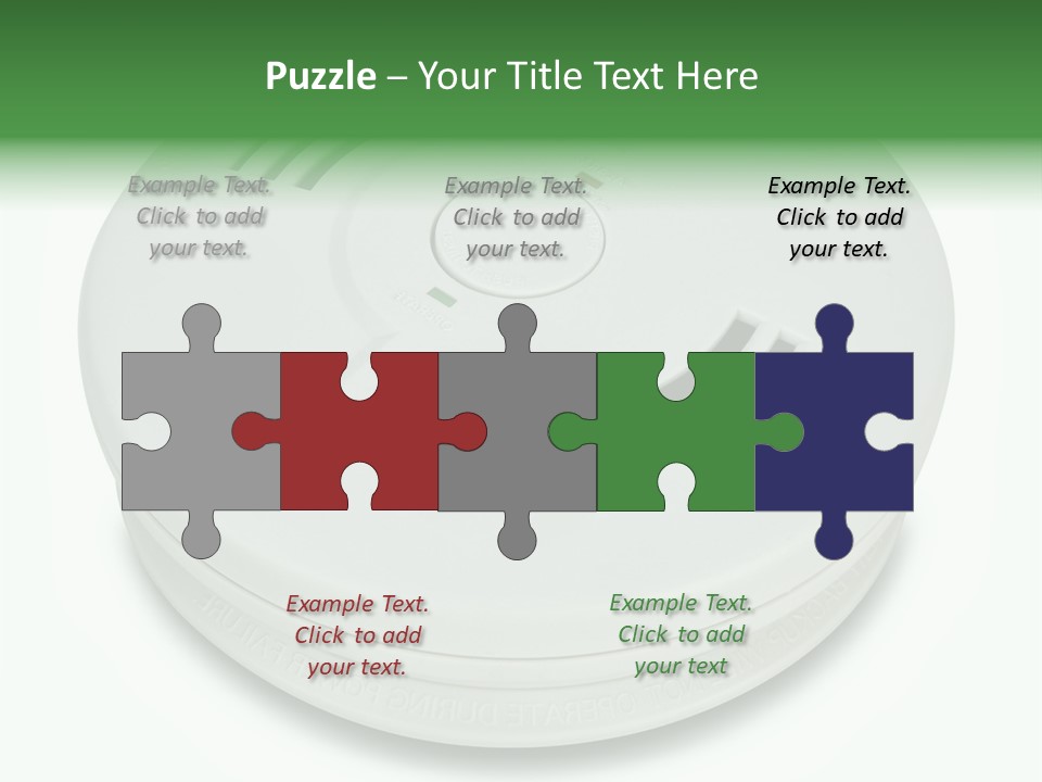 A White Smoke Detector On A White Background PowerPoint Template