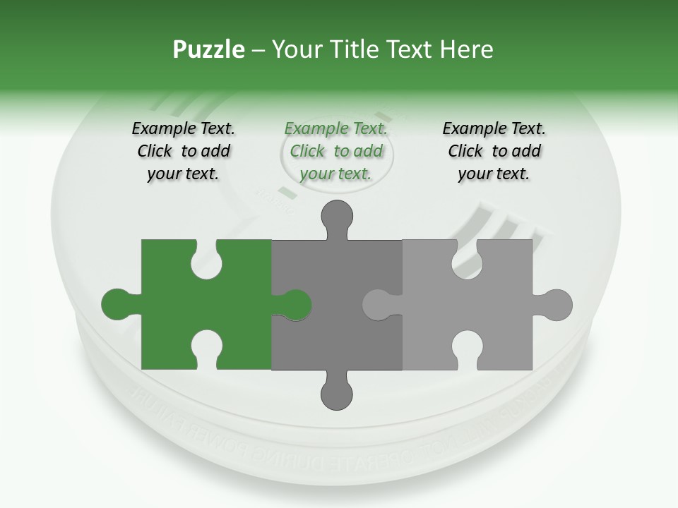 A White Smoke Detector On A White Background PowerPoint Template