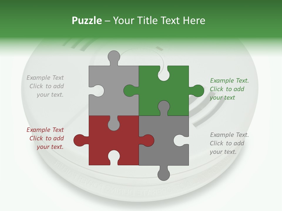 A White Smoke Detector On A White Background PowerPoint Template