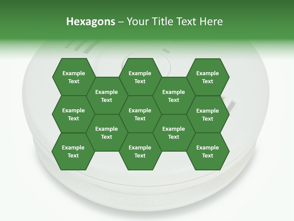 A White Smoke Detector On A White Background PowerPoint Template