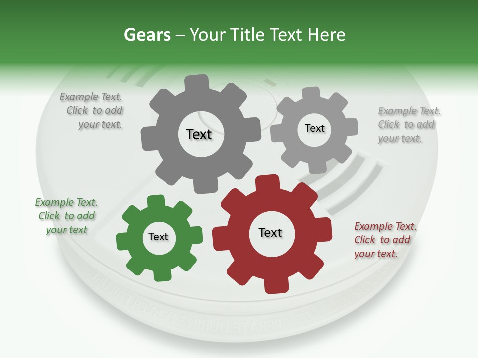 A White Smoke Detector On A White Background PowerPoint Template