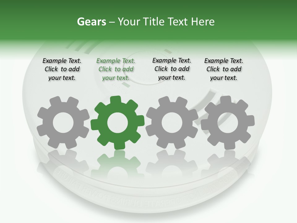 A White Smoke Detector On A White Background PowerPoint Template