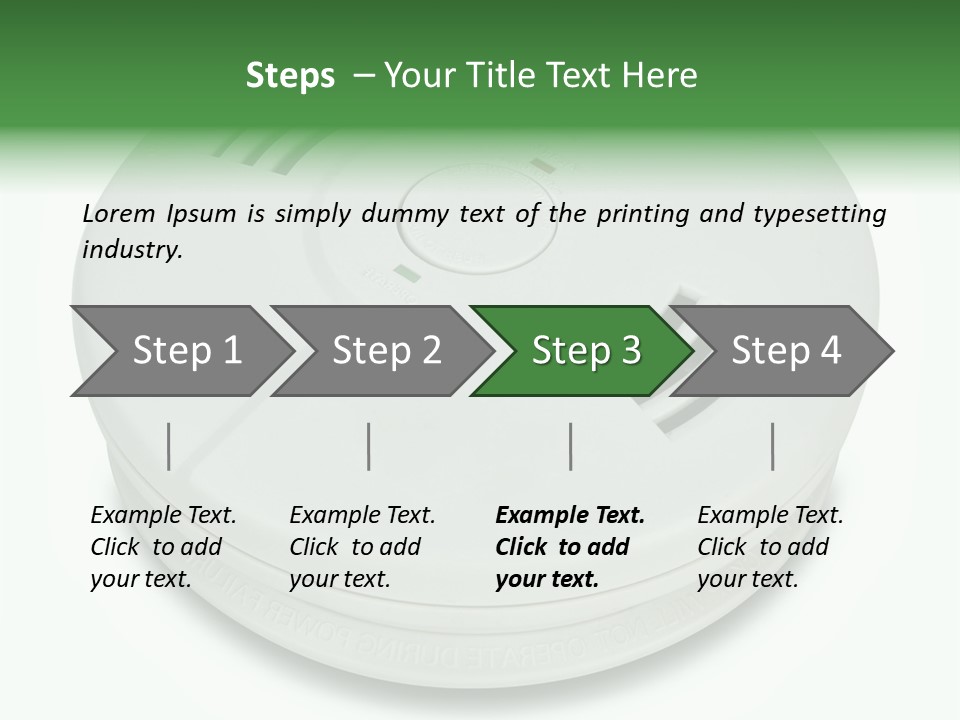 A White Smoke Detector On A White Background PowerPoint Template