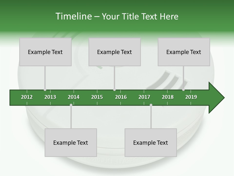 A White Smoke Detector On A White Background PowerPoint Template