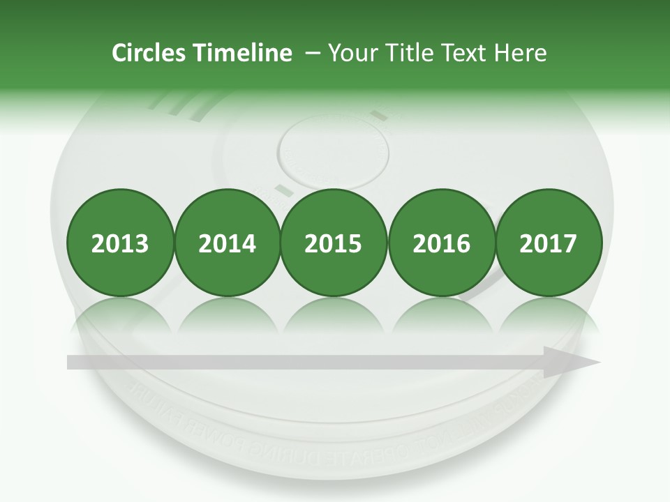 A White Smoke Detector On A White Background PowerPoint Template