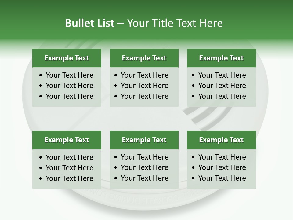 A White Smoke Detector On A White Background PowerPoint Template