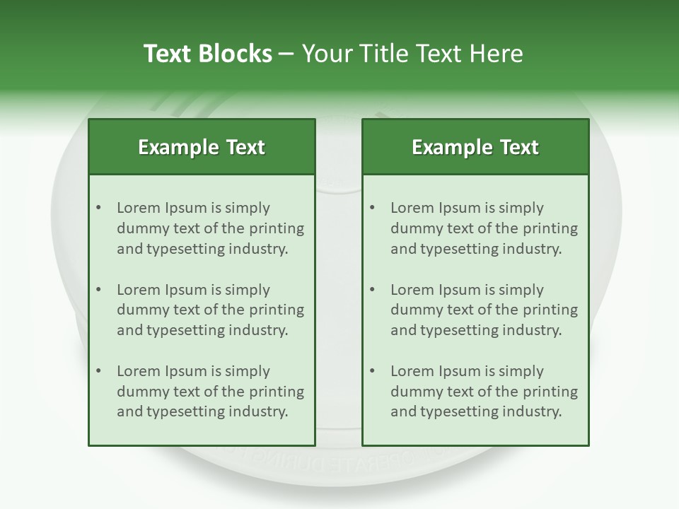 A White Smoke Detector On A White Background PowerPoint Template