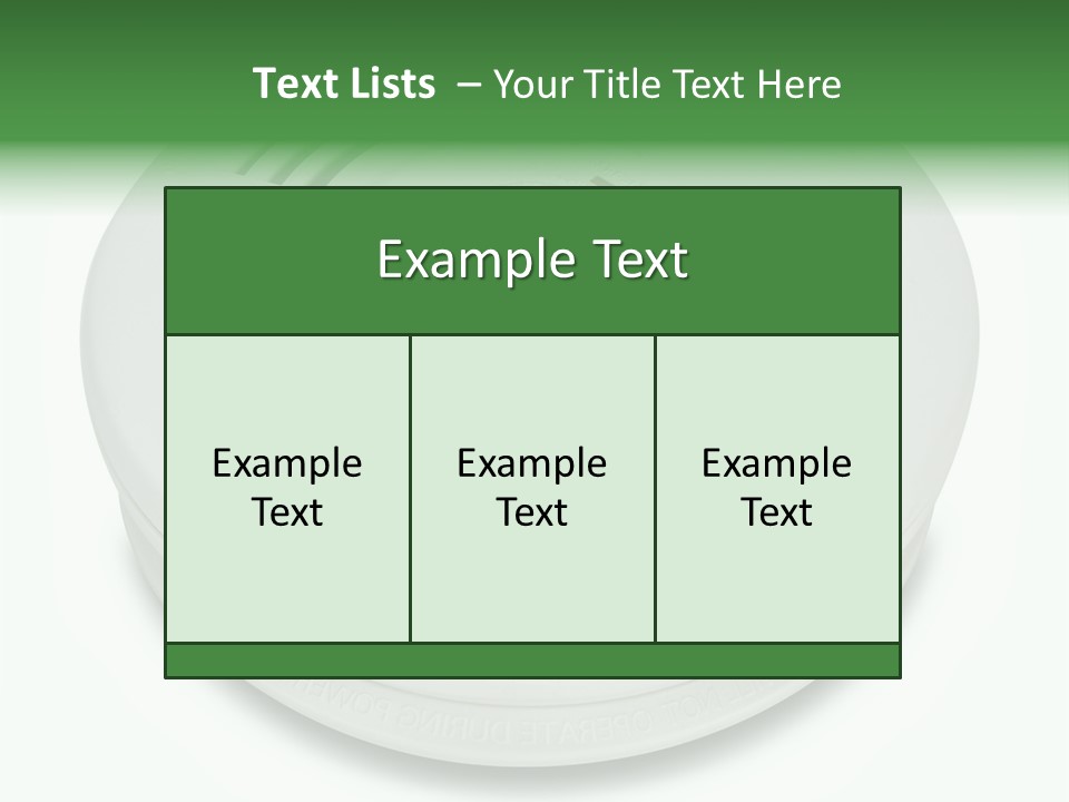 A White Smoke Detector On A White Background PowerPoint Template