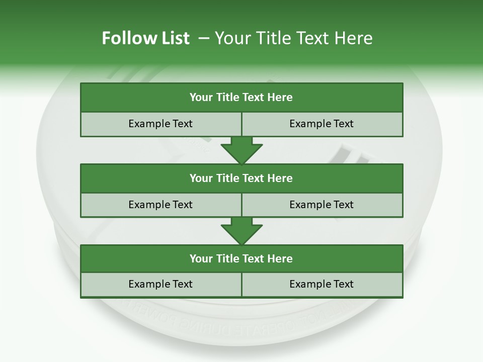 A White Smoke Detector On A White Background PowerPoint Template