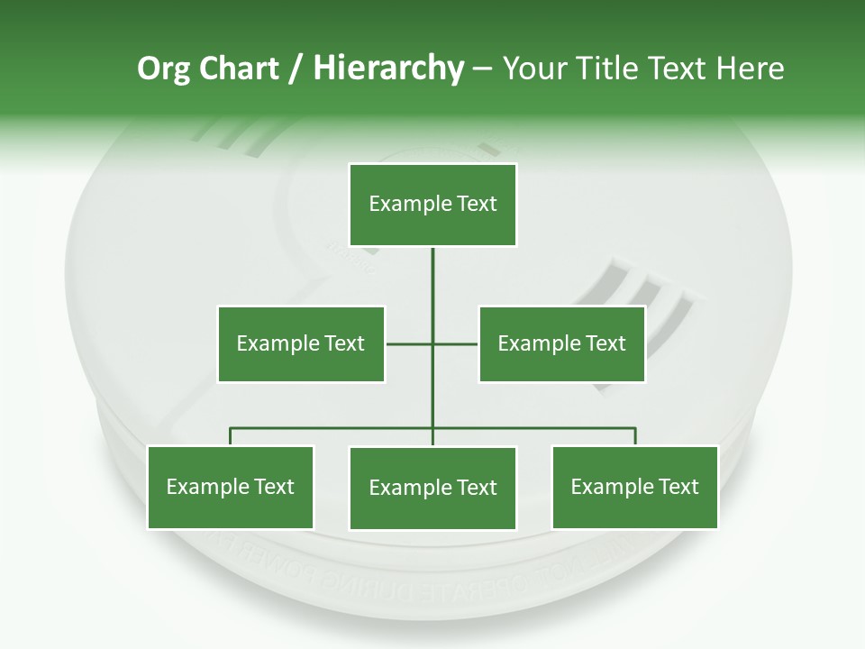 A White Smoke Detector On A White Background PowerPoint Template