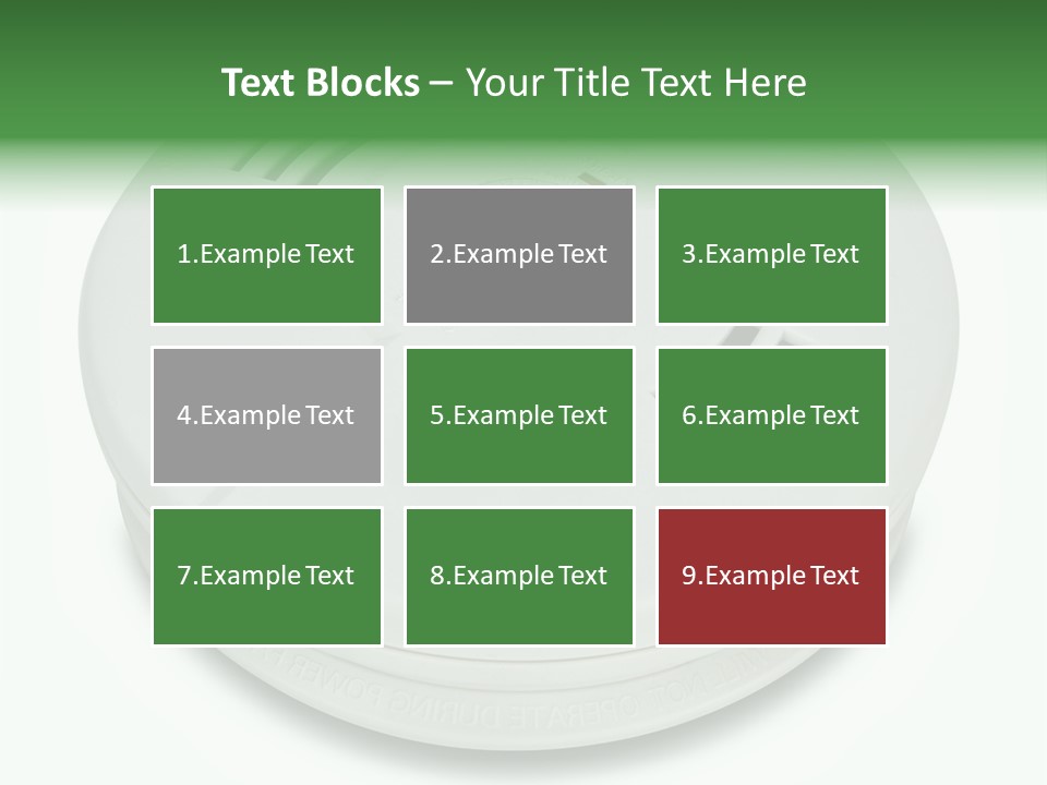 A White Smoke Detector On A White Background PowerPoint Template