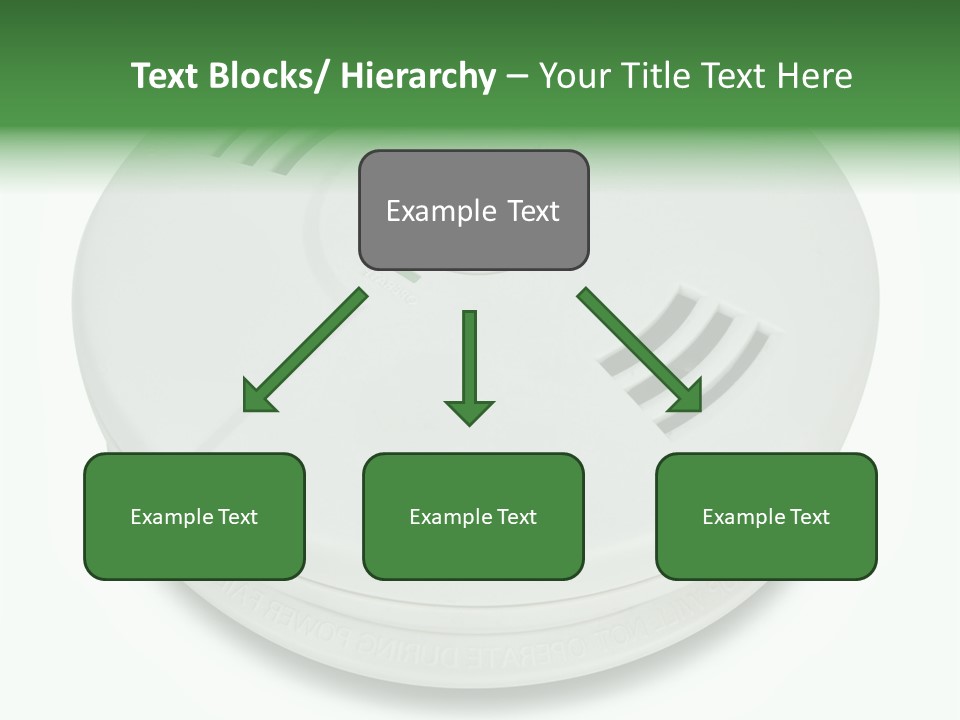A White Smoke Detector On A White Background PowerPoint Template